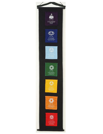 Chakrafahne mit 7 Affirmationen
