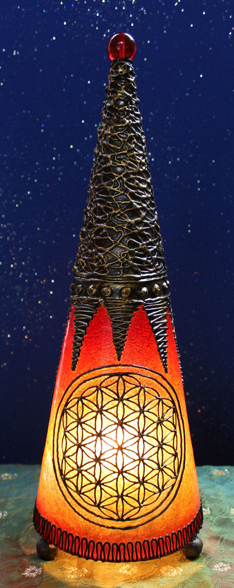 Kegellampe Blume des Lebens