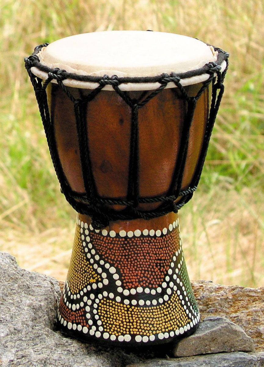 Djembe bemalt, H 20 cm