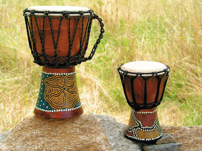Djembe bemalt, H 30 cm
