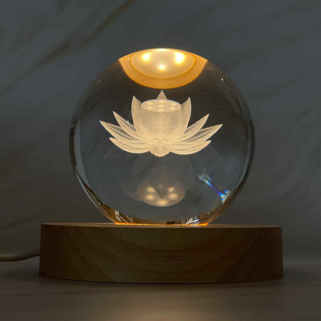 LED Kristallkugel "Lotus"