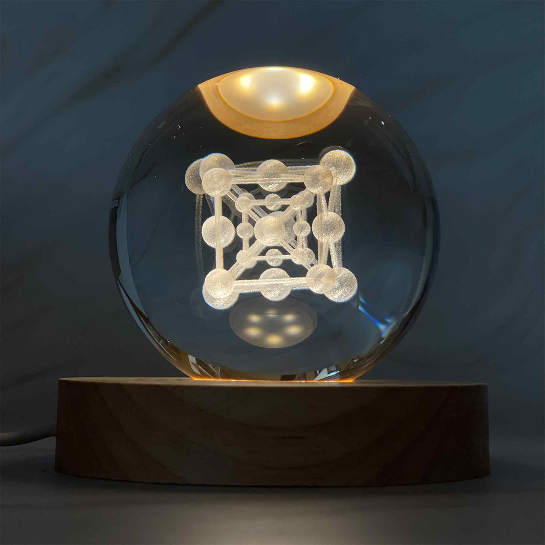 LED Kristallkugel "Metatron"