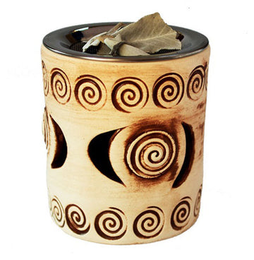 Räucherstövchen Set Lebensspirale, Natur