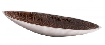 Räucherstäbchenhalter mit edler Glasur; Blume des Lebens Aluminium, braun