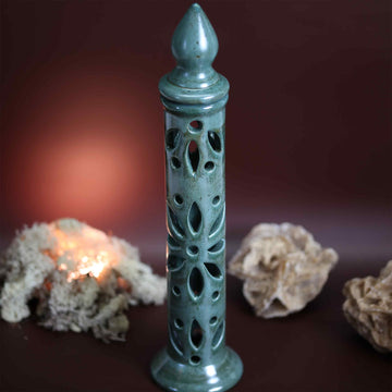 Räuchersäule Mandala grün