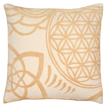Kissen beige "Blume des Lebens"