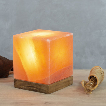 Salzkristall-Lampe Kubus