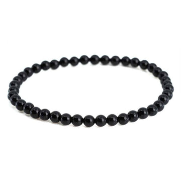 Armband Schwarzer Turmalin 5-6 mm Kugel