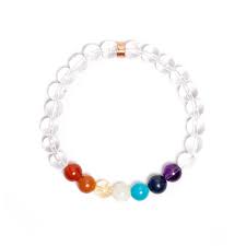 Kraftarmband Chakra Bergkristall