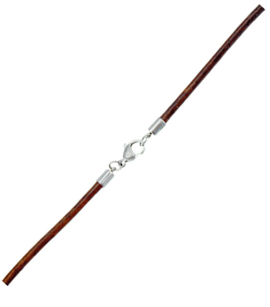 Lederband dunkelbraun anitk mit Verschluss