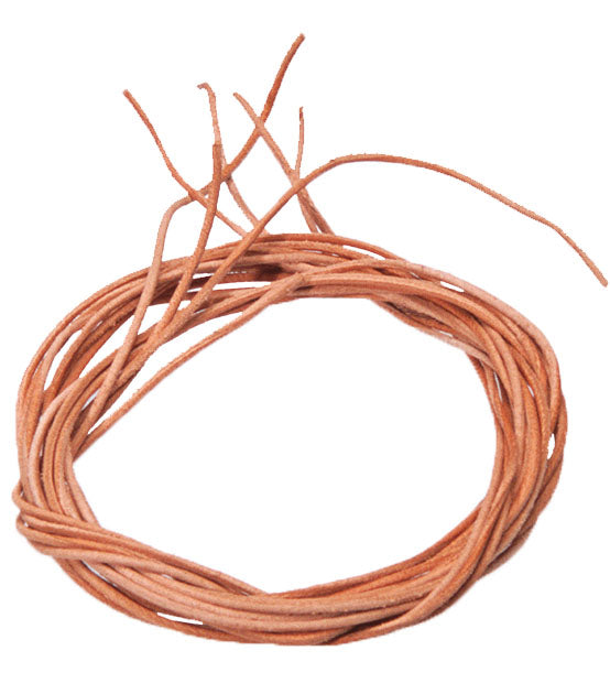 Lederband natur rund, ca. 85 cm