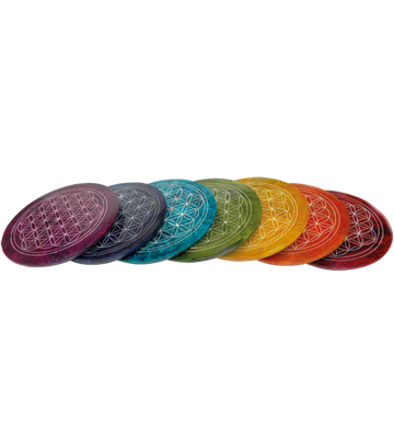 Chakra Untersetzer - Set zu 7 Stück