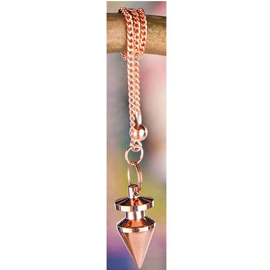 Kupferpendel mit Kette, L ca. 2 cm