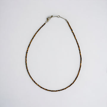 Edelsteinkette Tigerauge facettiert, 2-3mm, 40cm