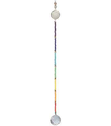 Chakra Kristall Mobile mit Blume d. L.
