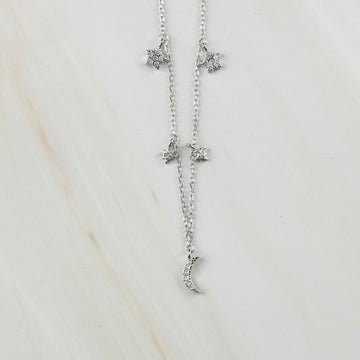 Silber Mondkette