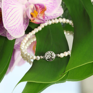 Armband Lebensbaum, Süßwasserperle
