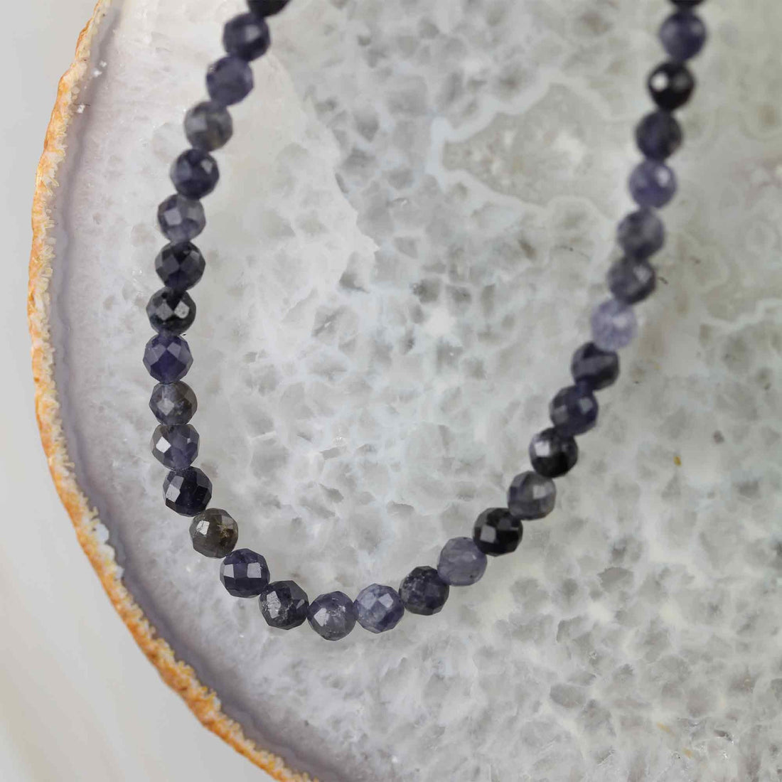 Iolith groß Halskette