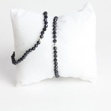 Facetten-Armband, Saphir