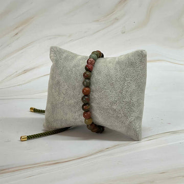 Picasso Jaspis Edelstein Schnurarmband