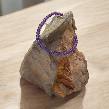Armband Amethyst 4mm Kugel