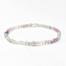 Armband Fluorit facettiert 2 mm