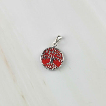 Anhänger Lebensbaum rot