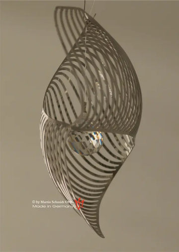 Shell-Mobile, Muschel-Edelstahl-Mobile mit Kristallkugel, gelb (topaz), 1 Stück