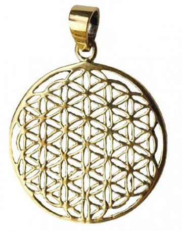 Messing-Anhänger Blume d. L.