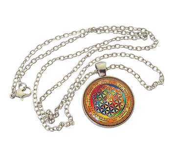 Blume des Lebens "Regebogen" Kette