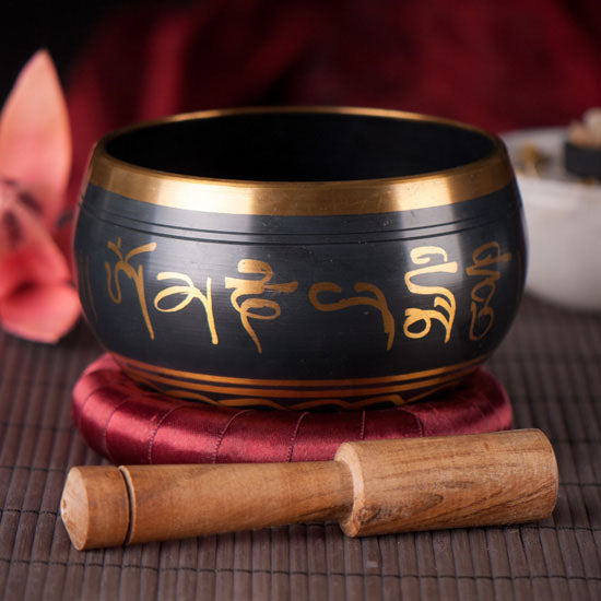 Klangschale OM, schwarz