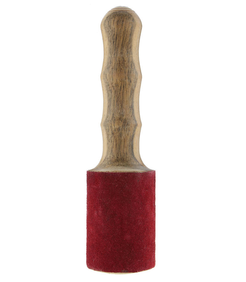 Holzklöppel mit Leder, L 19 cm, Ø 5 cm