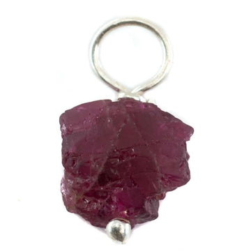 Roher Edelstein-Anhänger Rosa Turmalin 925 Silber (8 – 12 mm)