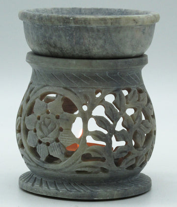 Duftöllampe "Blumen" aus Speckstein