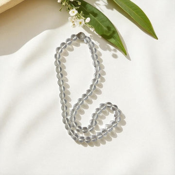 Edelsteinkette Bergkristall rund, 6-7 mm, 40cm mit Magnetverschluss