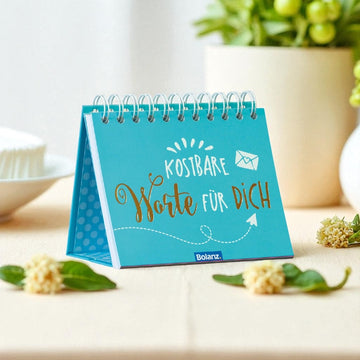 Kostbare Worte für Dich, Aufsteller in Grußkartenformat, Postkartenaufstellbuch