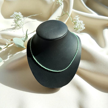 Edelsteinkette Aventurin facettiert, 2-3mm, 40 - 45cm verstellbar mit Silberverschluss