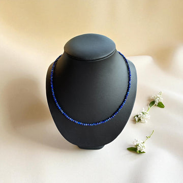 Edelsteinkette Lapis Lazuli 42cm -3,5mm mit Silberverschluss