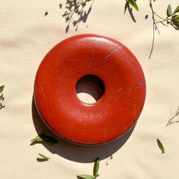 Donut "Jaspis Rot", DM 3 cm