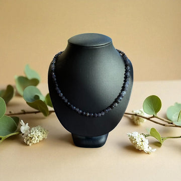 Edelsteinkette Iolith facettiert, 6 mm, 40cm