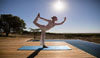 Yogamatte TPE Ecofriendly dunkelblau/hellblau