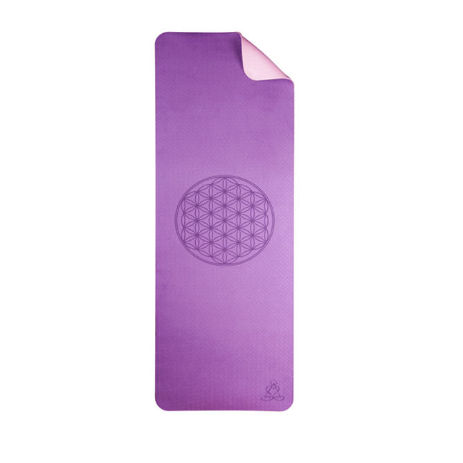Yogamatte TPE Ecofriendly dunkellila/zartlila
