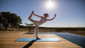 Yogamatte TPE Ecofriendly dunkellila/zartlila