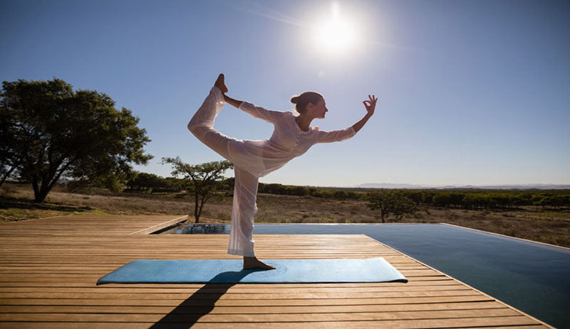 Yogamatte TPE Ecofriendly orange/grau