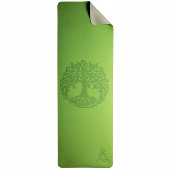 Yogamatte TPE Ecofriendliy hellgrün/grau