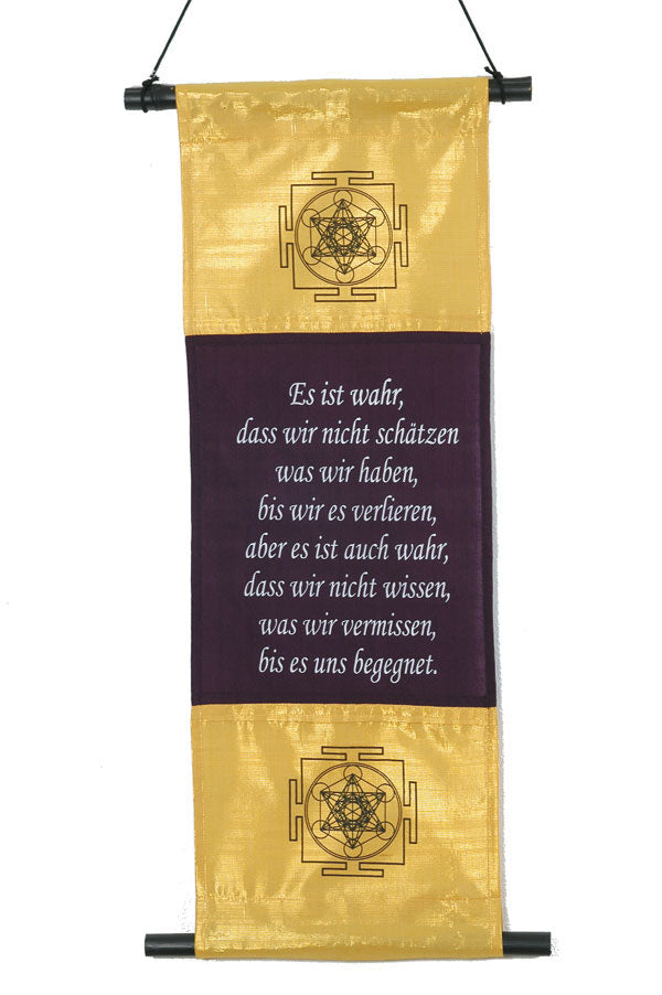 Spruchfahne "Merkaba Yantra"