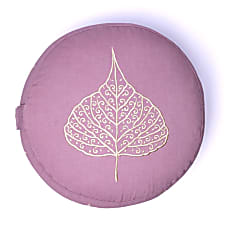 Yogakissen lila Bodhi-Blatt Bio Baumwolle