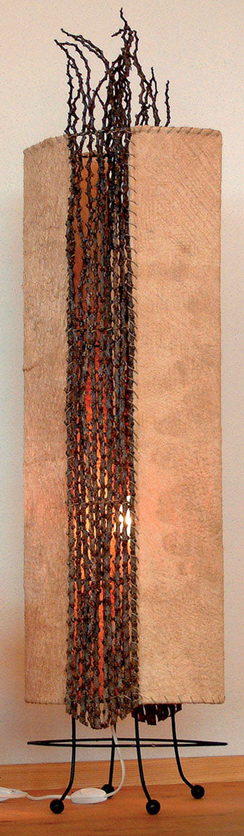 Standlampe Woodskin, H 110 cm