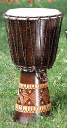 Djembe geschnitzt, 60 cm