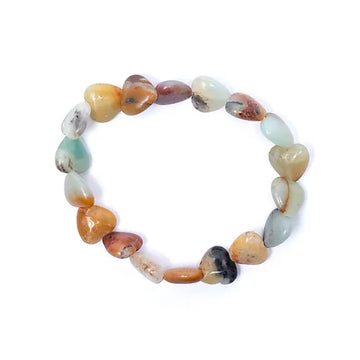 Armband Amazonit - Herzen ca. 1 cm
